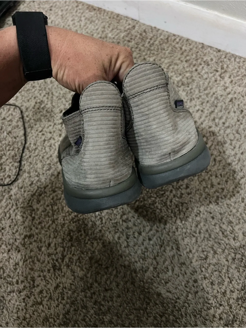 Men's Patagonia Maui Moc Casual Slip-On Moc Toe Shoes - Gray size 12
